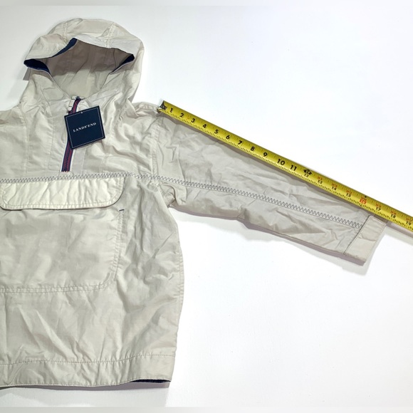 Lands End Girls Hooded Pullover Jacket L 6X-7 Qtr Zip East Cove Inn Montauk NY - Picture 7 of 11